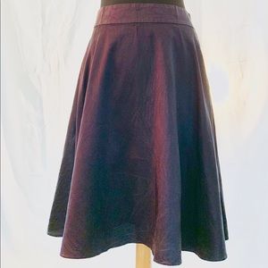 Banana Republic Purple Metallic Full Midi Skirt.